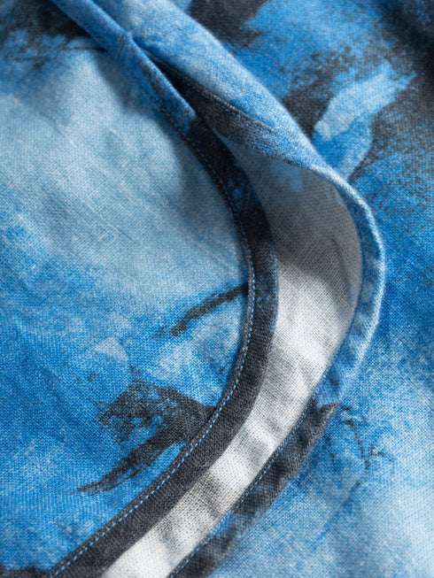 KnowledgeCotton Apparel  - Loose linen AOP shorts - GOTS/Vegan
